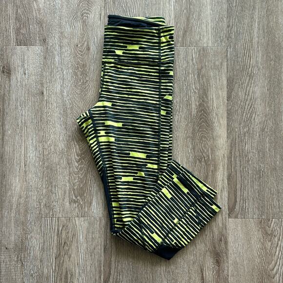 lululemon athletica Pants - Lululemon Seawheeze Pace Rival Crop Leggings Size 4 Black 21" Inseam